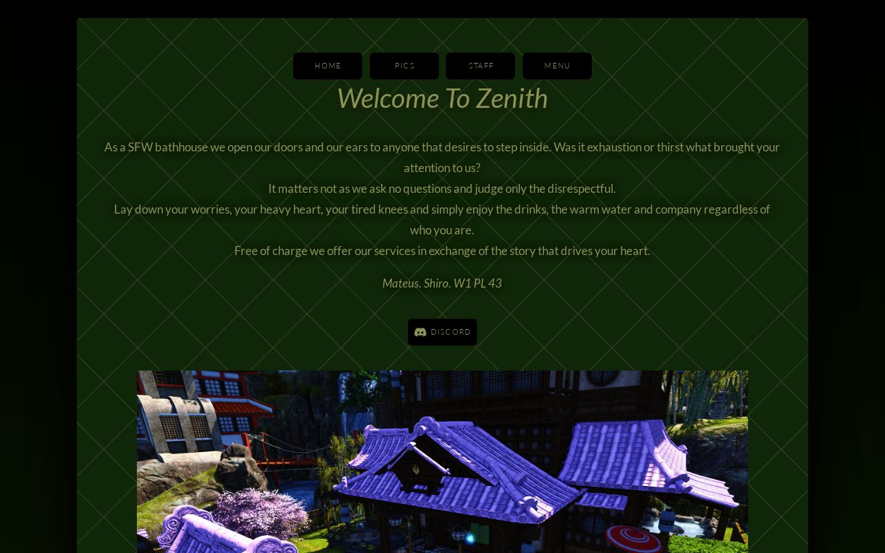 Zenith Cod Menu Zenith Bar